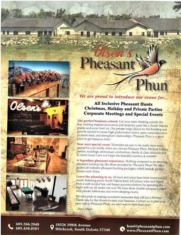 Olsens Pheasant Phun Flier